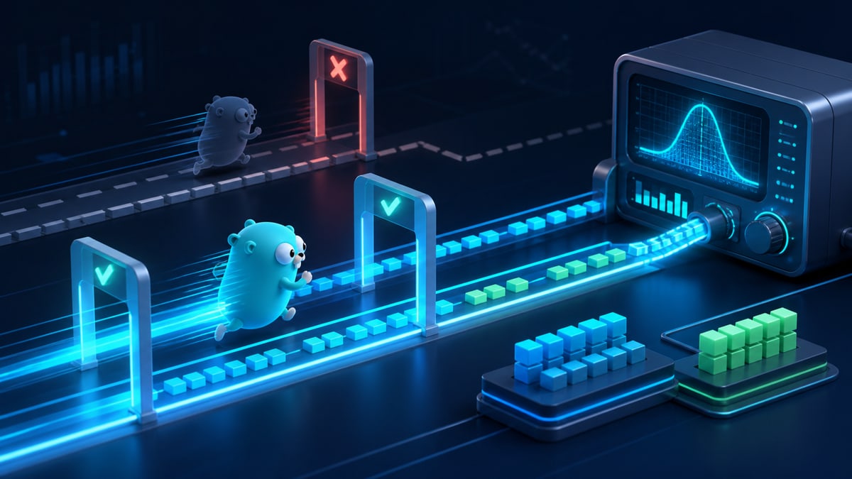 Two implementations moving through calibrated timing gates toward a reliable performance measurement instrument